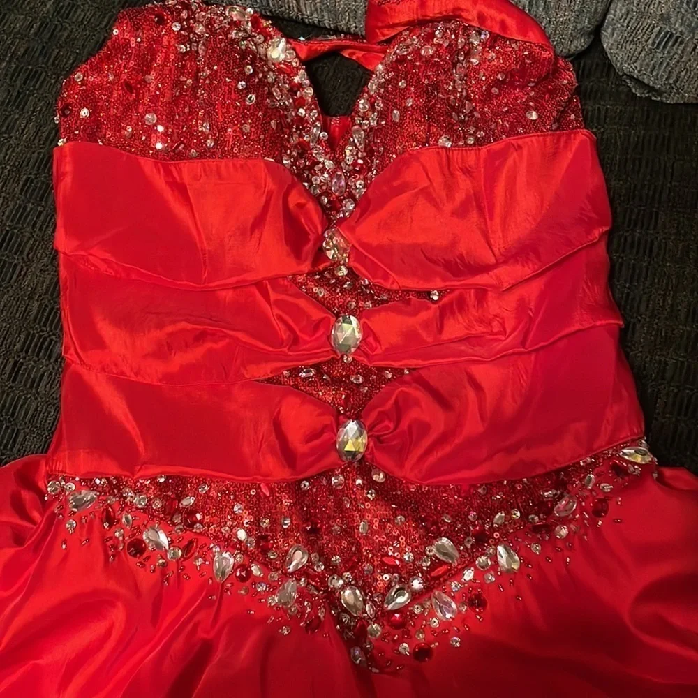 WOW! Prom & Pageant Red Prom Pageant Dress - Picture 3 of 5